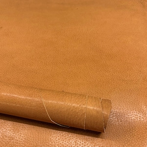 Cognac glazed pig skin | thin 0.6mm | 1-2 oz | Stiff temper image 7