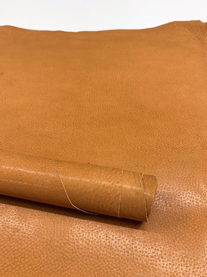 Cognac glazed pig skin | thin 0.6mm | 1-2 oz | Stiff temper image 7