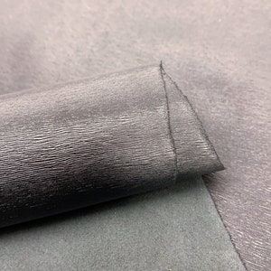 Piel negra Saffiano Fine con estampado pequeño /100% natural/ 1,1 mm/ 2-3 oz / Superficie grabada en relieve y chapada en caliente / Paneles precortados imagen 9