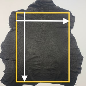 Cuir noir fin | cuir de mouton | 0,3 mm 1 oz | motif croustillant | peaux de mouton | Pour les gants, les vêtements, la reliure, la doublure des sacs à main
