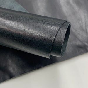 Cuero negro curtido vegetal, cuero anilina de grano superior, 1,5 mm, 4 oz aceitosas, para bolsos, carteras, zapatos y botas