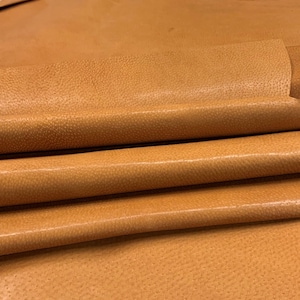 Cognac glazed pig skin | thin 0.6mm | 1-2 oz | Stiff temper image 6