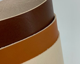 Leather Vegetable tanned brown tan beige sheets various colors Top Grain 1.3/1.6 mm 3-4 OZ for wallets, accessories. bags. shoes