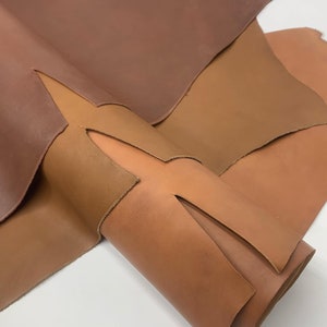 Brown Leather Vegetable tanned Tan Chestnut brown matt side  1.2/1.4 mm 3-4 OZ