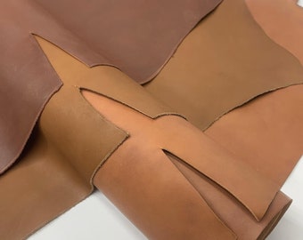 Brown Leather Vegetable tanned Tan Chestnut brown matt side  1.2/1.4 mm 3-4 OZ