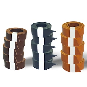 VEG TAN STRAP | Vollnarbige Naturlederrohling | Tan Braun Schwarz Farbe | 150 cm lang | 3.5-4.5 mm, 9-10-11 Unzen dick