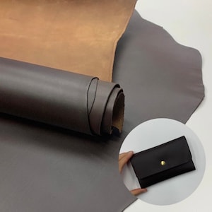 Donkerbruin leer Plantaardig gelooid Italiaans | mat dik natuurlijk | 2,2 mm 5-6 oz |  lakens voor tassen schoenen ambachten duurzame zware riemen handgrepen