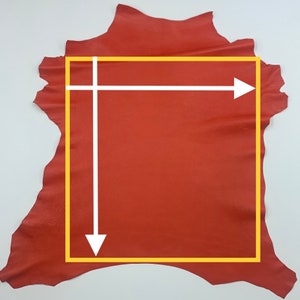 Rood getextureerde geitenleer | 1,5 mm 3-4 oz | zacht, glanzend, glanzend | voor tassen, portefeuilles en knutselwerkjes