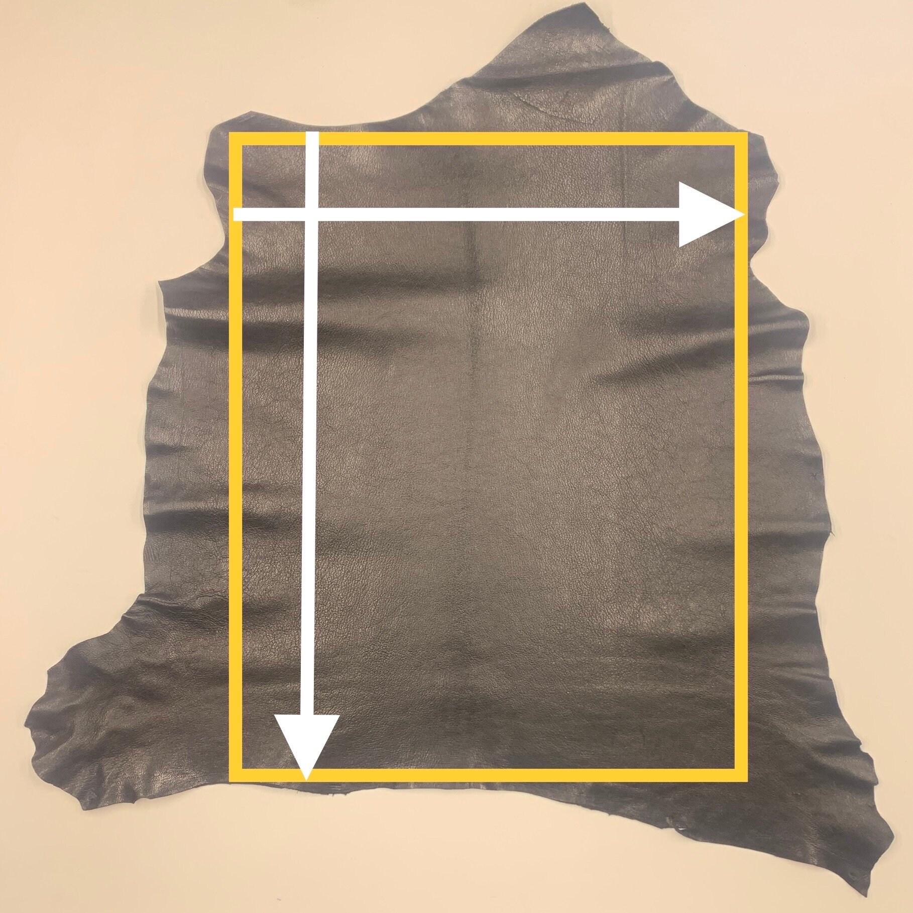 Black Leather Textured Goat Hide | 1.5 Mm 3-4oz | Soft, Shiny