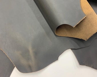 Dark Brown leather khaki pull up real 2mm 5oz thick crazy horse waxy oily finishing distressed for bags shoes leathercraft