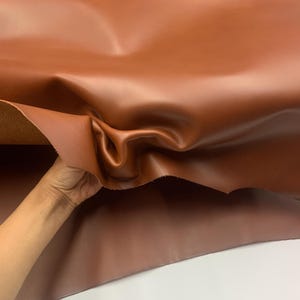 Brown Leather Chestnut Real Veg Tan | 1.6 mm 4OZ | crazy horse | thick | For bags, boots, upholstery, italian image 8