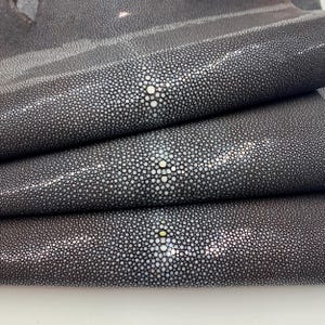 Pijlstaartroghuid huid vissenhuid Natuurlijk leer, bruin gepolijst oppervlak, voor armbanden chokers portemonnees portemonnees horlogebandje luxe