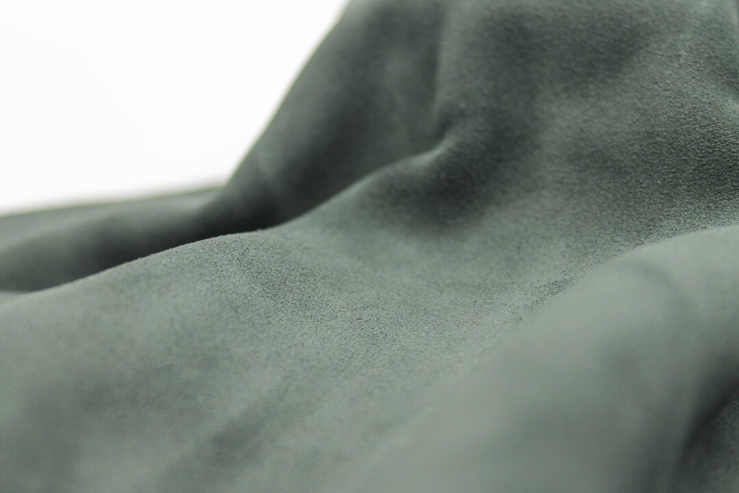 Suede Dark Green Sage Natural Leather 1.2/1.4 Mm 3-4 Oz Pre - Etsy