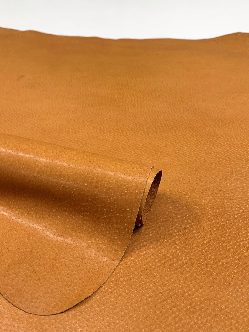 Cognac glazed pig skin | thin 0.6mm | 1-2 oz | Stiff temper image 8