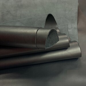 Schwarzes Leder | 1.2-1.6 mm 3-4oz |weich glatt | versteckt Blätter | für Taschen, Schuhe, Geldbörsen| Lederwaren