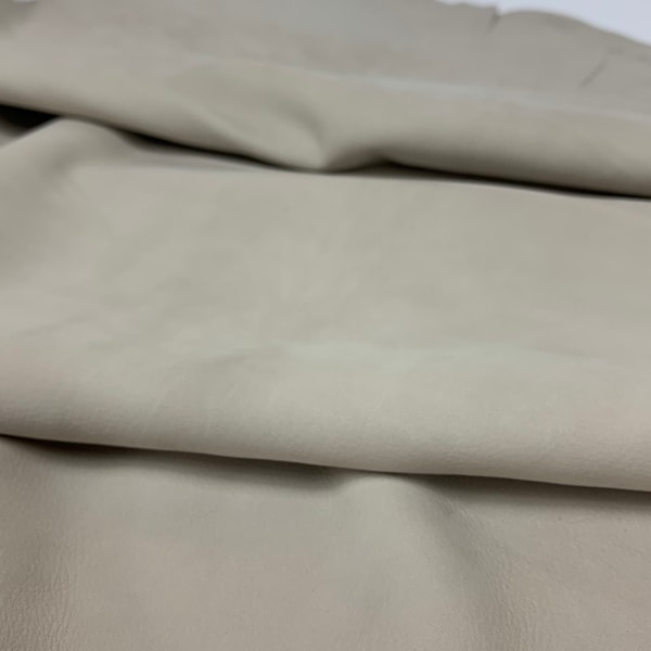 Thin Beige milled nubuck leather | 0.6 mm | Soft, elastic | Calf hides skins | For gloves garment dress suit jacket trousers pants hat