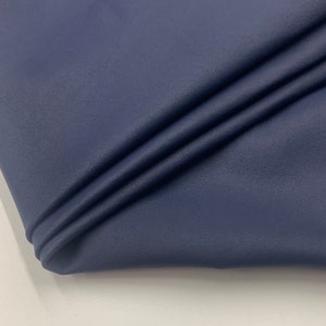 Cuir nubuck bleu fin | bleu marine foncé| 0,5 mm 1 oz | Doux, élastique | peaux de mouton | Pour la reliure de vêtements de gants