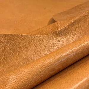 Cognac glazed pig skin | thin 0.6mm | 1-2 oz | Stiff temper image 5