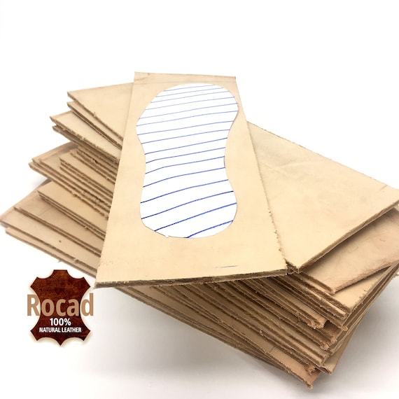 Suelas de cuero precortadas en láminas 4,5 mm 312 g para sandalias,  zapatos, reparaciones manualidades