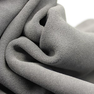 Gray suede natural leather 1.2/1.4 mm  3-4 oz color Gray pre cut sheets panels Cow suede