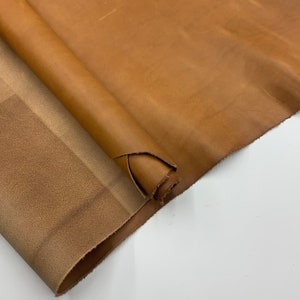 Couro marrom claro vegano natural | marrom conhaque | 1,2 mm 3 oz | macio | estilo rústico | folha para bolsas, carteiras