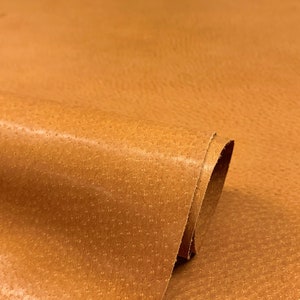 Cognac glazed pig skin | thin 0.6mm | 1-2 oz | Stiff temper