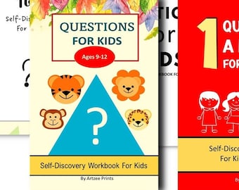 One Question A Day Prompt Journal Workbook for Kids Printable, Instant Download