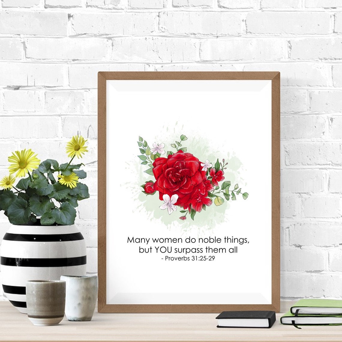 Proverbs 31 Woman Wall Art Print Mom Poster Gift Digital - Etsy