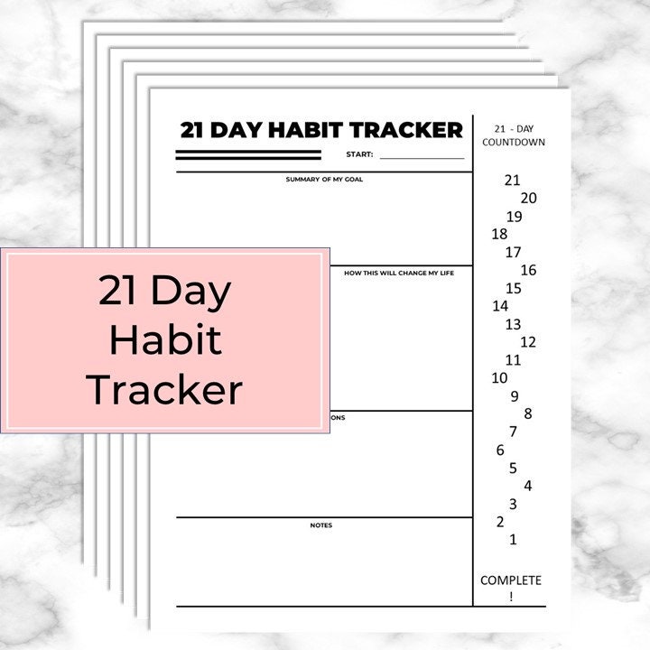 Habit Tracker Bundle Daily Weekly Monthly Printable Download - Etsy