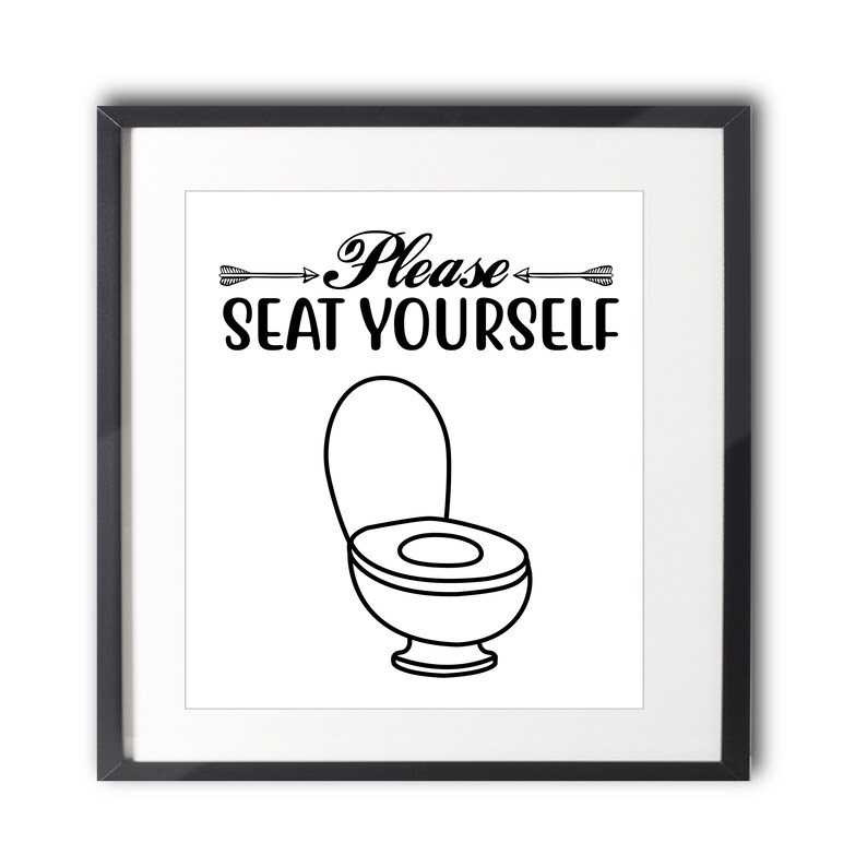 Bathroom Wall Art Funny Bathroom Decor Bathroom Printable - Etsy