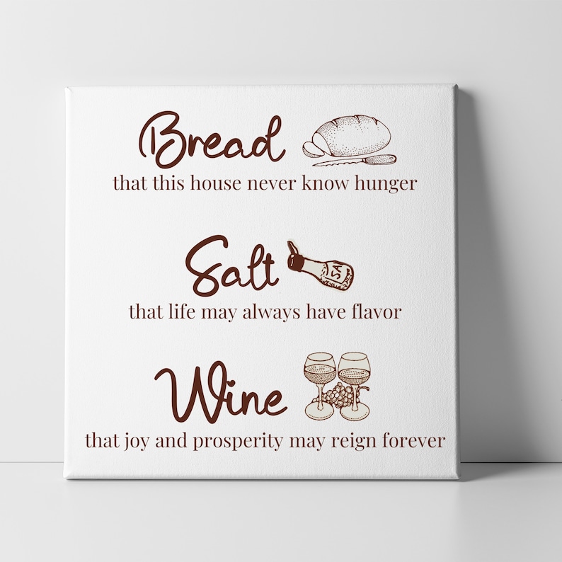 Printable Bread Salt Wine Blessing, Housewarming Irish Prayer ...