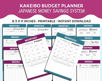 Kakeibo Budget Planner: Japanese Savings System (Printable PDF)