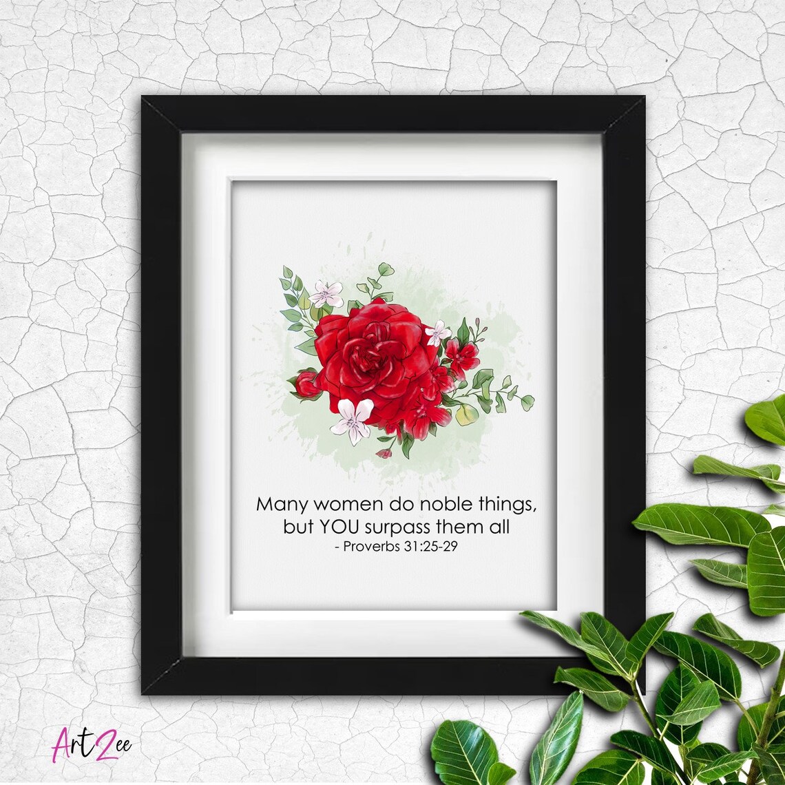 Proverbs 31 Woman Wall Art Print Mom Poster Gift Digital - Etsy