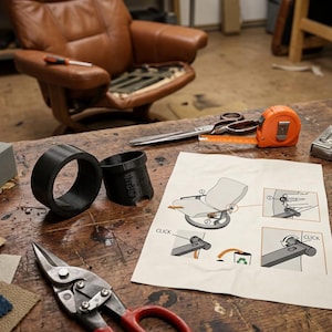 Stressless Recliner Closure Cuff - 3D Printed Replacement Part