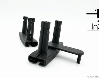 Stressless Ottoman-reparatieset – vergrendelclips voor schuifbogen, Ekornes 08001341 / 08001342, PETG zwart, EU-verkoper.