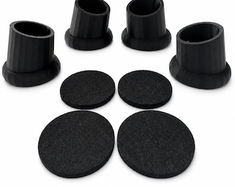 Patas de repuesto para silla Eames DCM LCM con base en H - Juego de 4 con almohadillas de fieltro - Compatible con Herman Miller Vitra - PETG Fabricado en Alemania