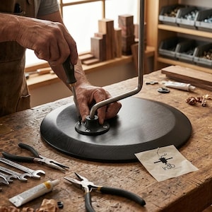 Puede incluir: Una taza de cerámica blanca con asa negra y el texto "But First, Coffee" en negro, con una fuente de estilo manuscrito. La taza está sobre una superficie blanca.