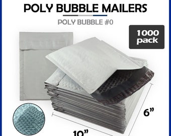 Wholesale 1000 Pc #0 (6"x10") Self Seal Poly Bubble Mailers Self Seal Padded Shipping Envelopes Premium Quality