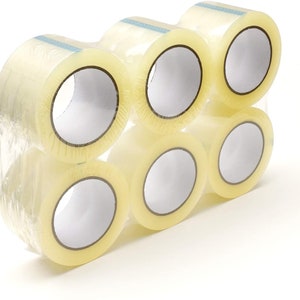 HD Clear Packaging Tape 6 ROLLS 3&quot;x110 Yards 2Mil Heavy Duty tape Office Industrial Moving Sealing Shipping Adhesive