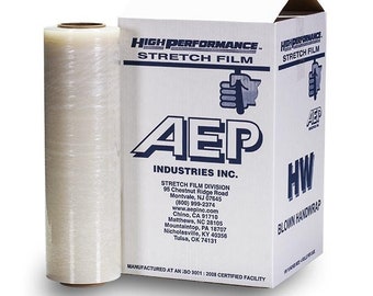 Clear Stretch  Film, 18" x 1000', 80 Gauge, Cast - Industrial Strength, Furniture Stretch Wrap