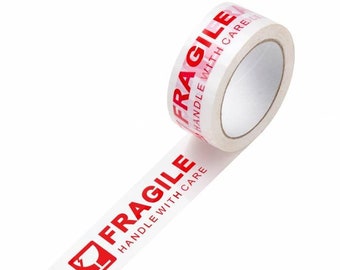 Fragile - Handle with Care Printed Warning Tape (2" x 110 yard/330' each)