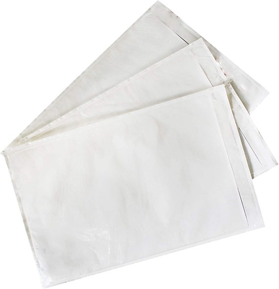  100 PCS 7x10 Packing List Envelopes - Clear Self-Adhesive  Shipping/Mailing Envelope Pouch Enclosed for Packing Slip Invoice Label :  Office Products