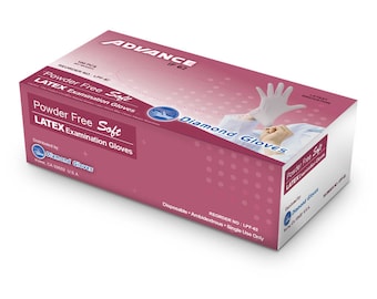 All Sizes Advance White Latex Exam Gloves 5mil, White 100 Pieces New in Box - Disposable Carbonite White