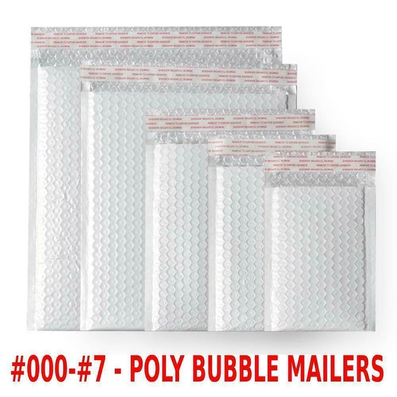 Any Size Wholesale Poly Bubble Mailers Shipping Mailing Padded Bags Envelopes 000 7 Etsy