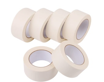 Wide Masking Tape 2 Inch 110 Yards 2 Mil Heavy Duty White Masking Tape Bulk Multi Pack, General Purpose & High Performance