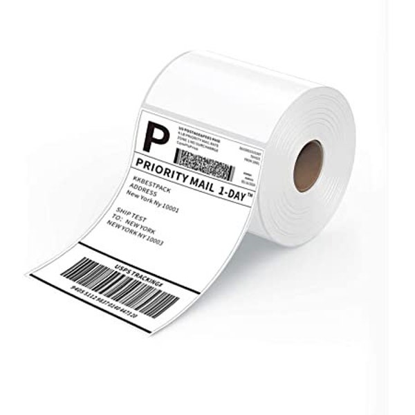 Thermal Shipping Label 4"x6" 1"Core, White, with Perforation, 250pcs/roll