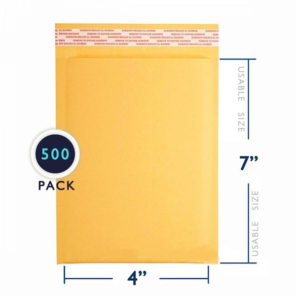 Any Size Wholesale Price Self Seal Kraft Bubble Mailers #000 - #7 Eco-Friendly