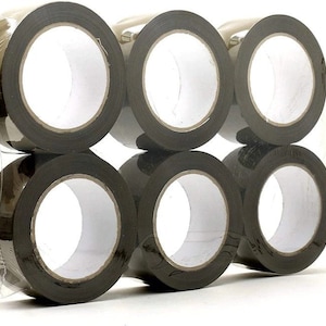 HD Tan/Brown Packaging Tape 6 ROLLS 2&quot;x110 Yards 2 Mil Heavy Duty tape Office Industrial Moving Sealing Shipping Adhesive