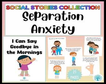 Trennungsangst, die sich in der morgendlichen sozialen Geschichte verabschiedet