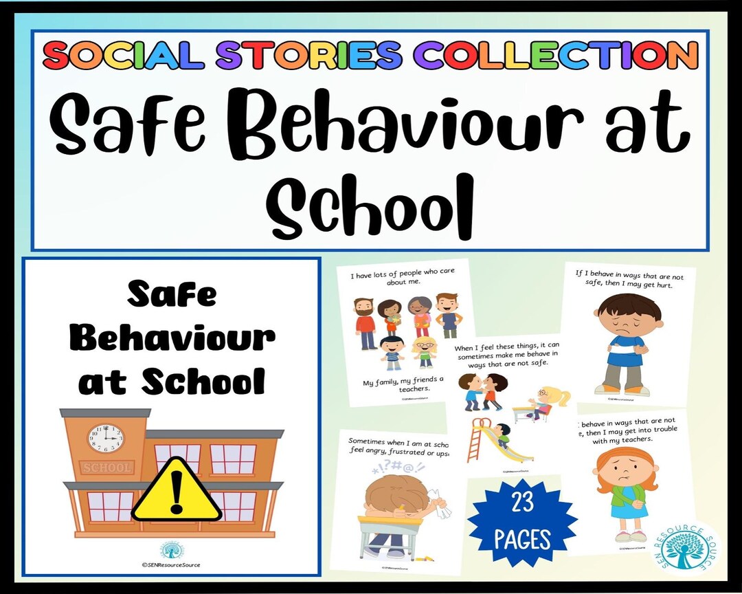 Safe Behaviour at School; Social Story - Etsy